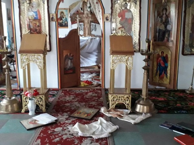 FOTO/ Biserica Sf. Andrei, ocrotitorul tuturor românilor, din municipiul Ungheni, a fost vandalizată și jefuită