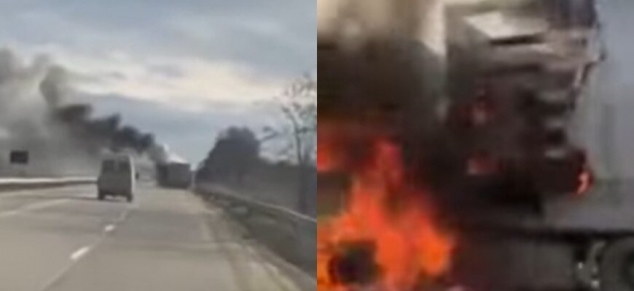 VIDEO/ Un camion de mare tonaj arde ca o torță, pe traseul Bălți-Chișinău